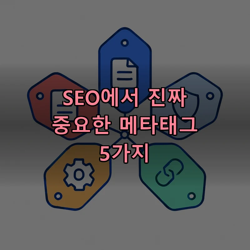 SEO에서 중요한 메타태그 5가지 - title, description, OG, canonical, viewport 아이콘 구성