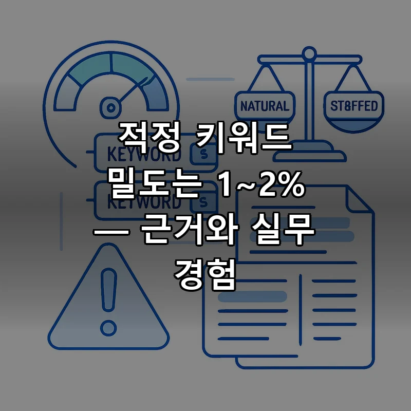 키워드 밀도 구간별 비교 — 자연스러운 배치 vs 키워드 스터핑