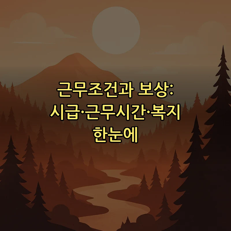 근무조건과 보상: 시급·근무시간·복지 한눈에
