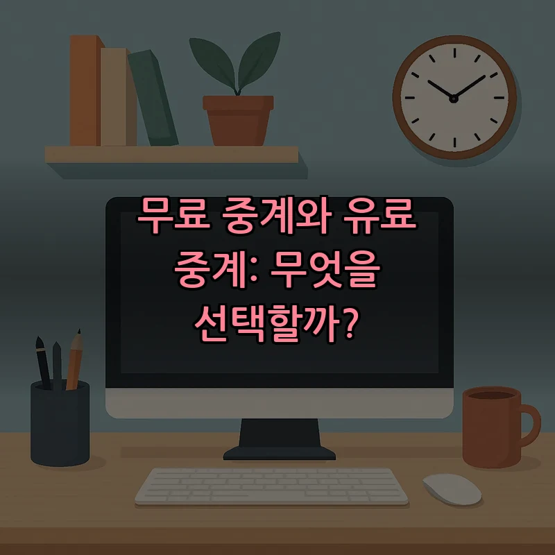 무료 중계와 유료 중계: 무엇을 선택할까?