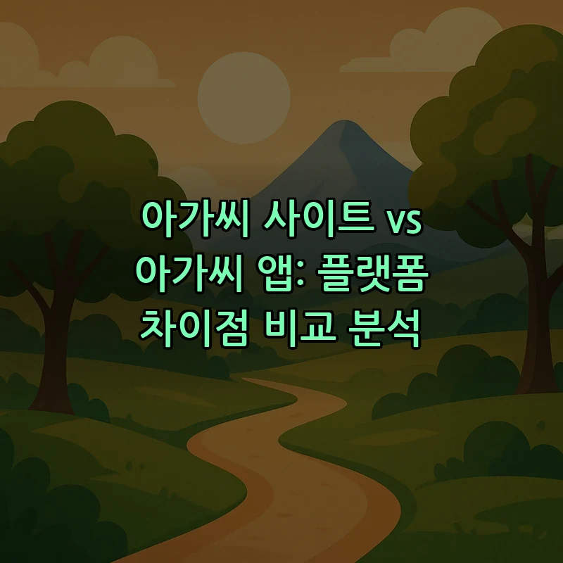 아가씨 사이트 vs 아가씨 앱: 플랫폼 차이점 비교 분석 커버 이미지