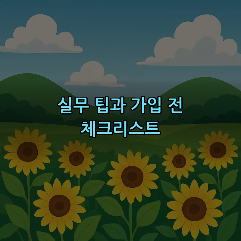 실무 팁과 가입 전 체크리스트