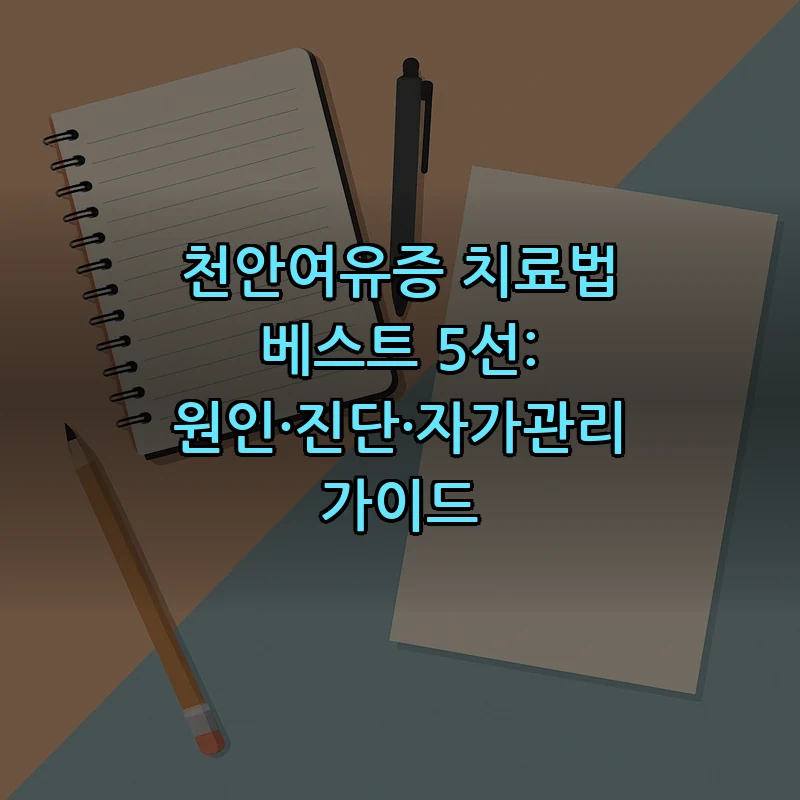 천안여유증 치료법: 원인·증상·자가 관리 가이드