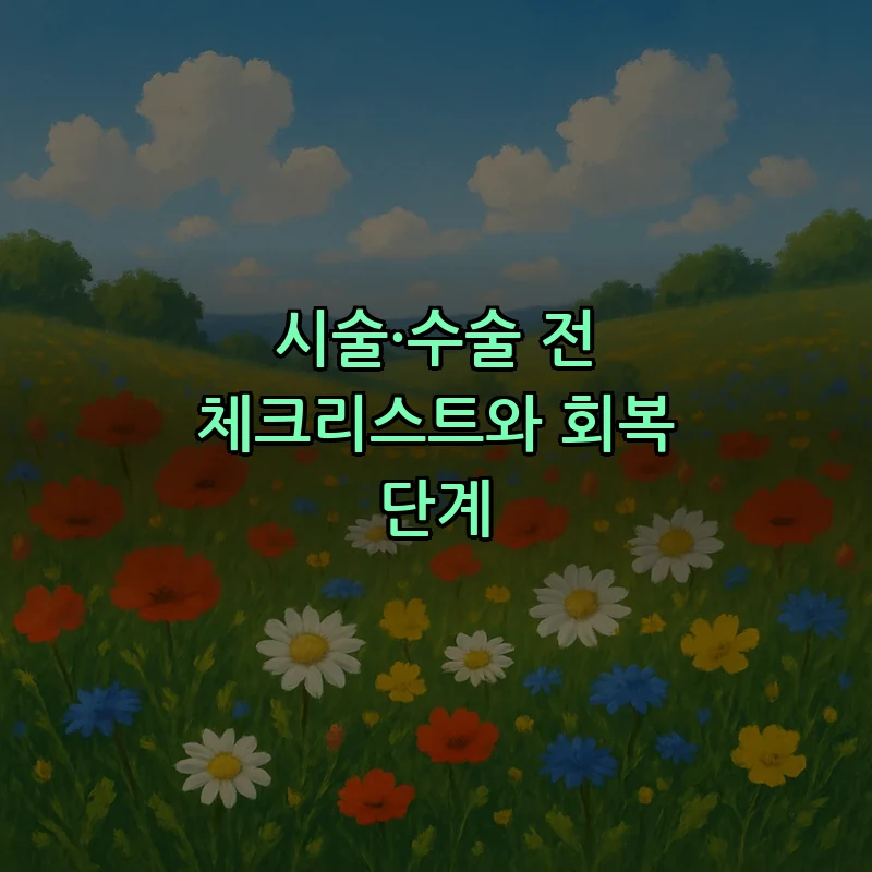 시술·수술 전 체크리스트와 회복 단계