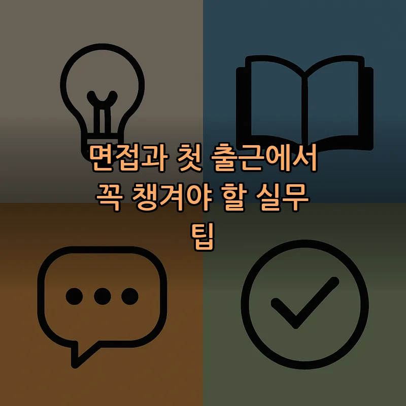 면접과 첫 출근에서 꼭 챙겨야 할 실무 팁