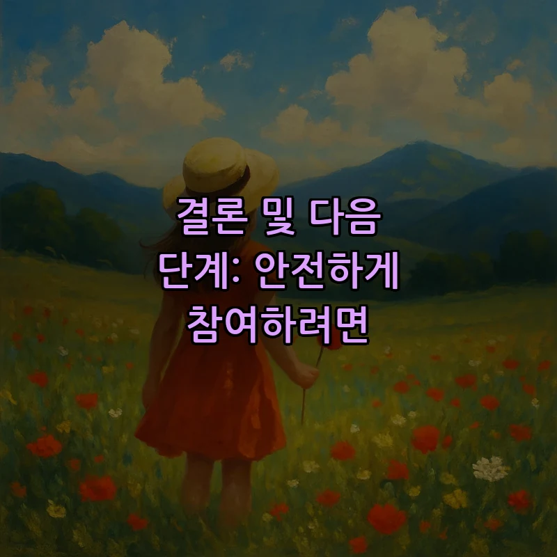 결론 및 다음 단계: 안전하게 참여하려면