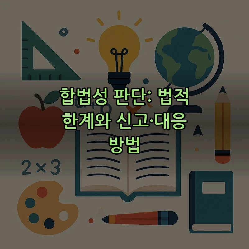 합법성 판단: 법적 한계와 신고·대응 방법