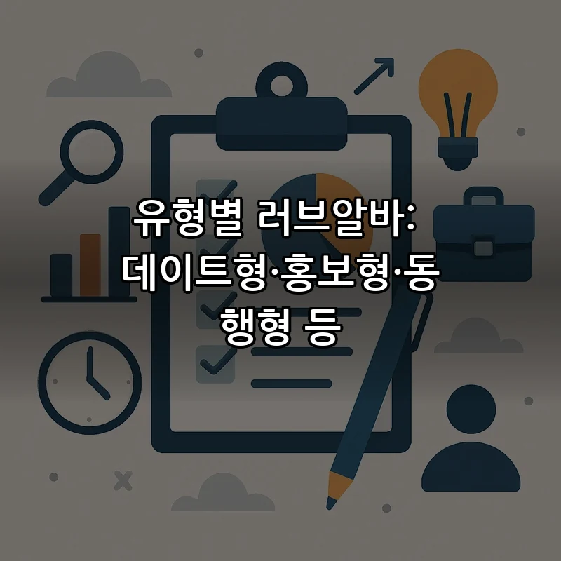 유형별 러브알바: 데이트형·홍보형·동행형 등