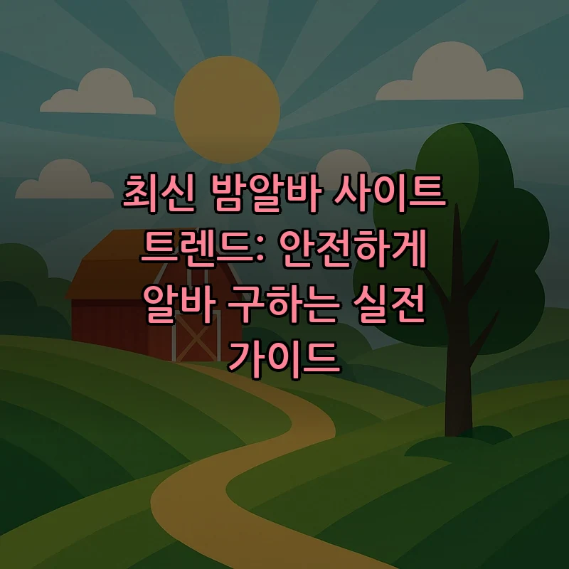 밤알바 사이트 활용법: 안전하게 알바 구하는 5가지 팁