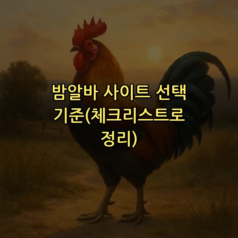 밤알바 사이트 선택 기준(체크리스트로 정리)