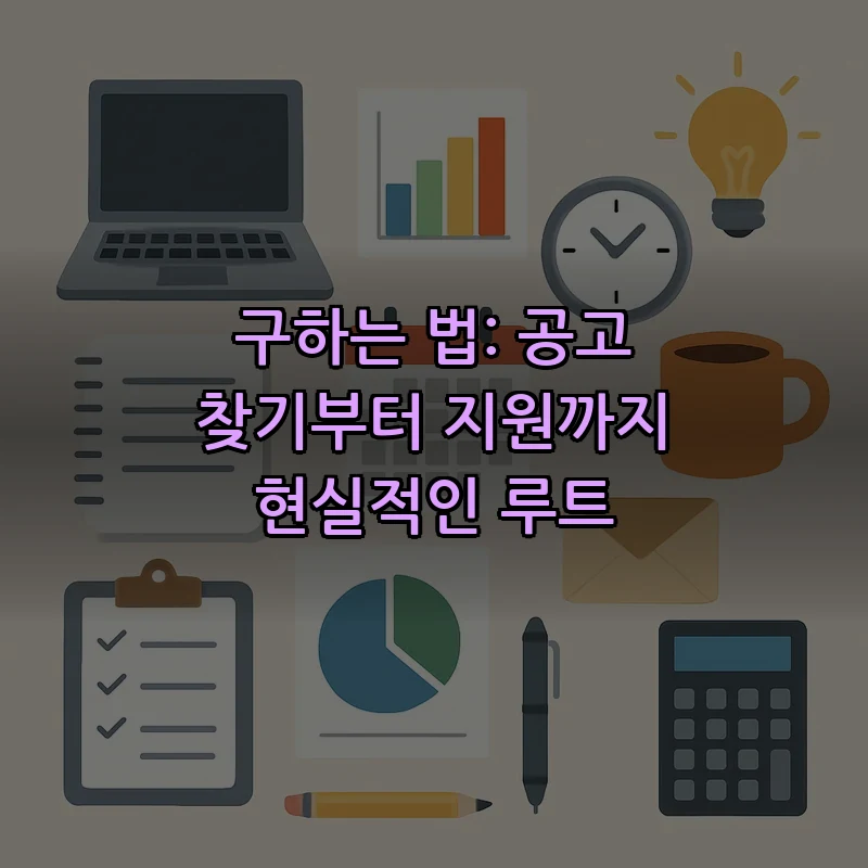 구하는 법: 공고 찾기부터 지원까지 현실적인 루트