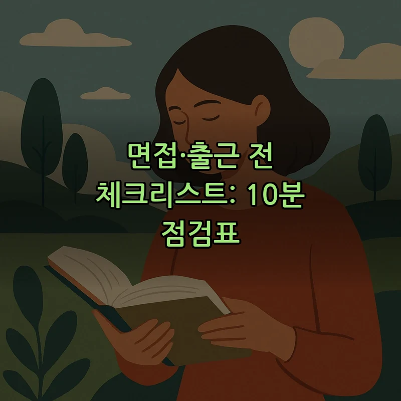 면접·출근 전 체크리스트: 10분 점검표