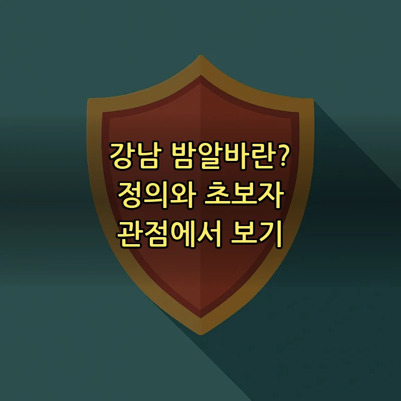 강남 밤알바란? 정의와 초보자 관점에서 보기