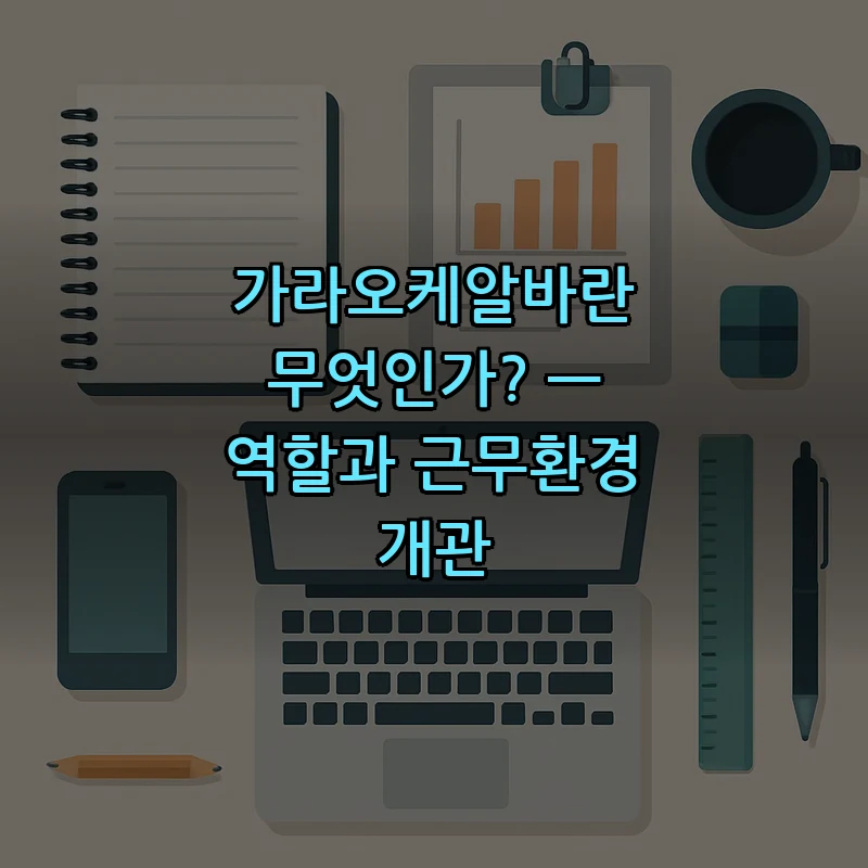가라오케알바란 무엇인가? — 역할과 근무환경 개관