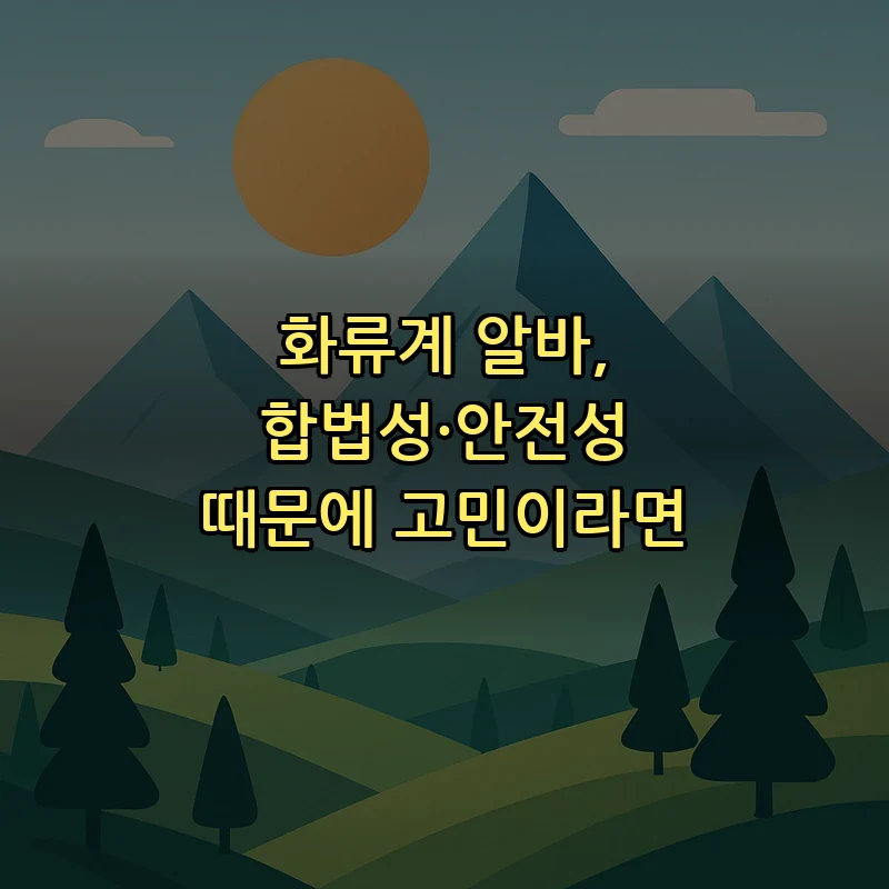 화류계 알바의 합법성과 안전성 체크리스트