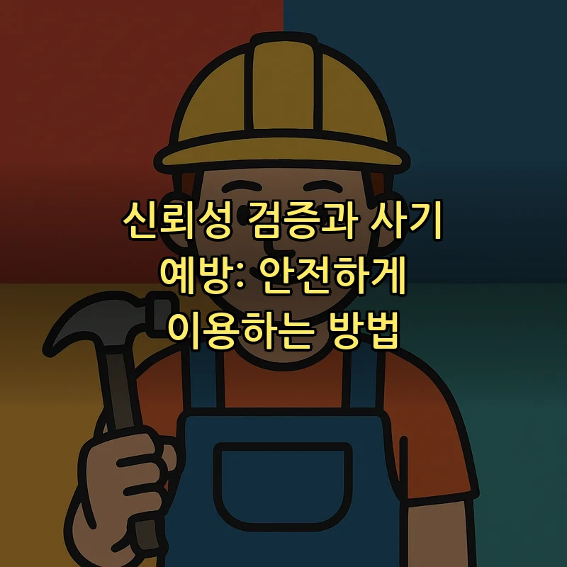 신뢰성 검증과 사기 예방: 안전하게 이용하는 방법