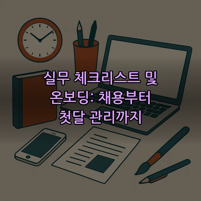 실무 체크리스트 및 온보딩: 채용부터 첫달 관리까지