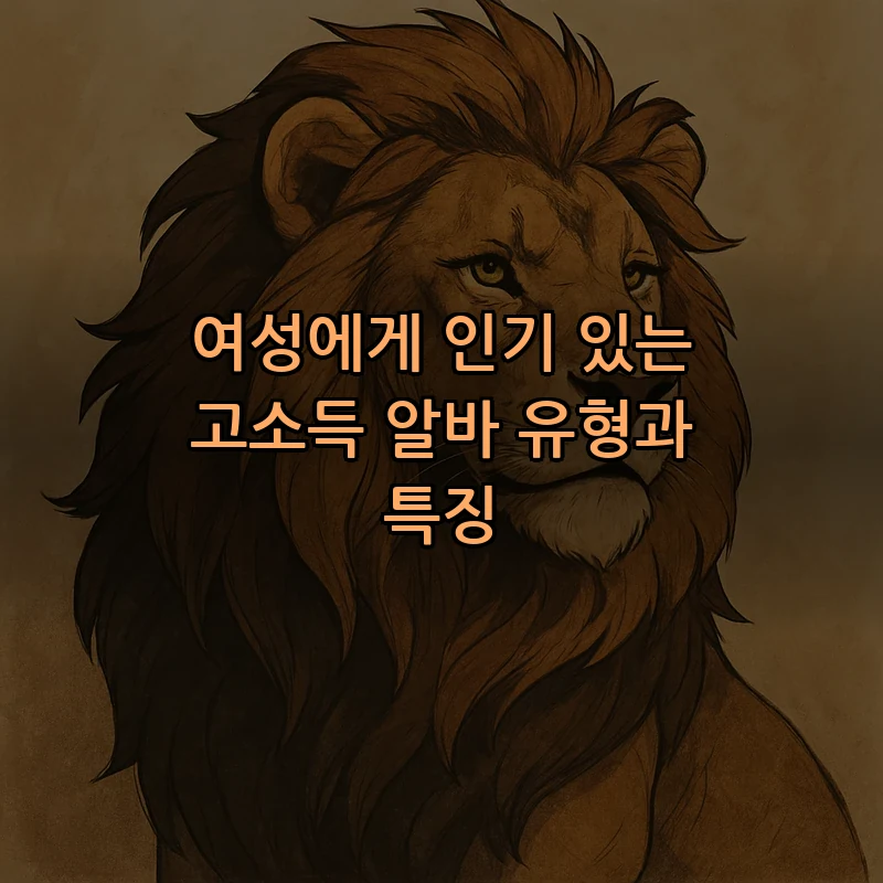 여성에게 인기 있는 고소득 알바 유형과 특징