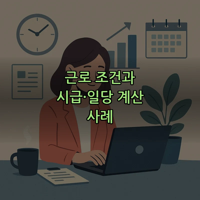 근로 조건과 시급·일당 계산 사례