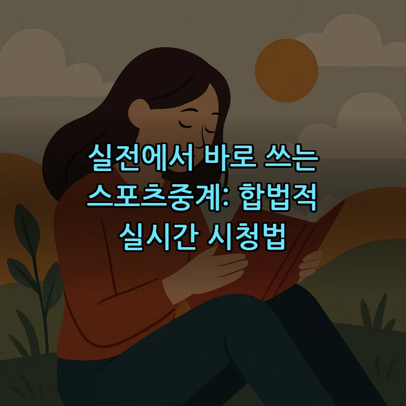 스포츠중계 완벽 가이드 — 합법적 실시간 시청 방법