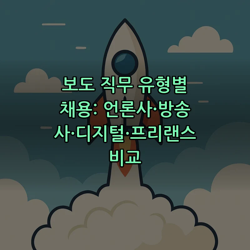 보도 직무 유형별 채용: 언론사·방송사·디지털·프리랜스 비교