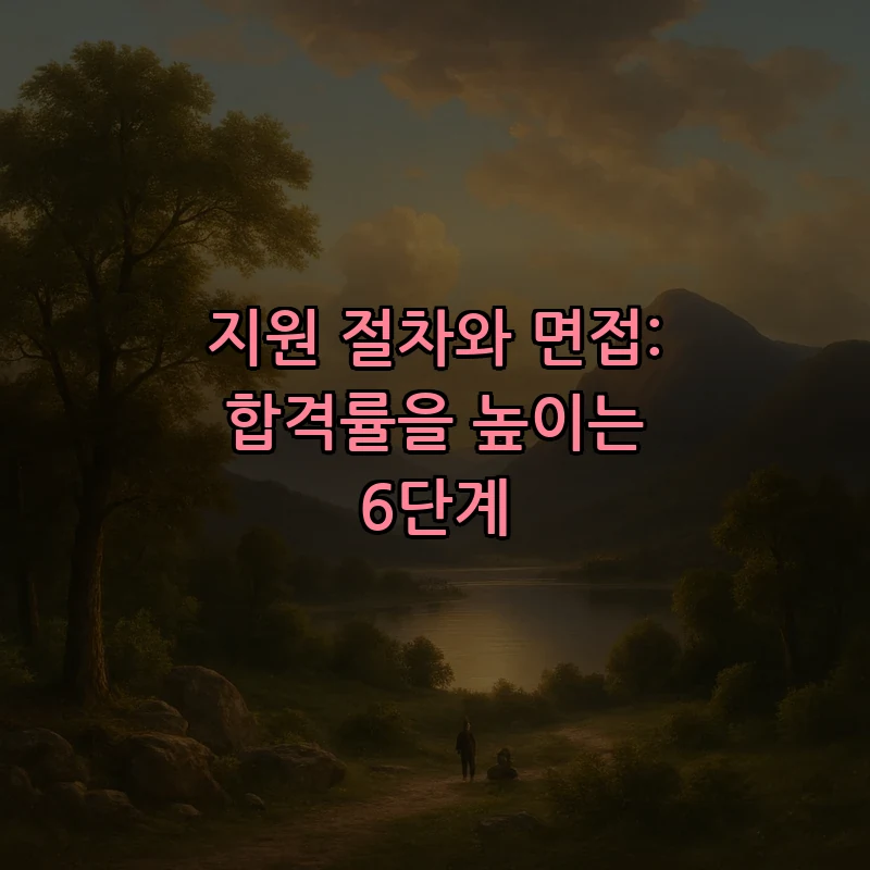 지원 절차와 면접: 합격률을 높이는 6단계