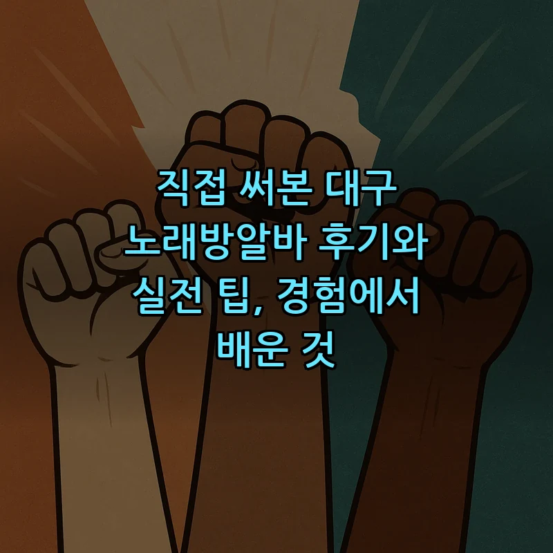 직접 써본 대구 노래방알바 후기와 실전 팁, 경험에서 배운 것 커버 이미지