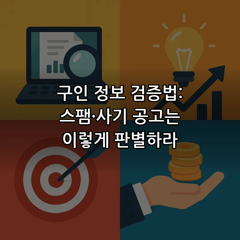 구인 정보 검증법: 스팸·사기 공고는 이렇게 판별하라