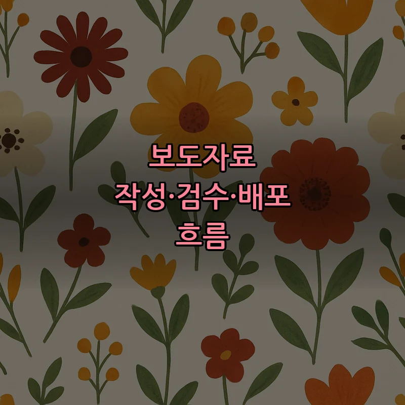 보도자료 작성·검수·배포 흐름