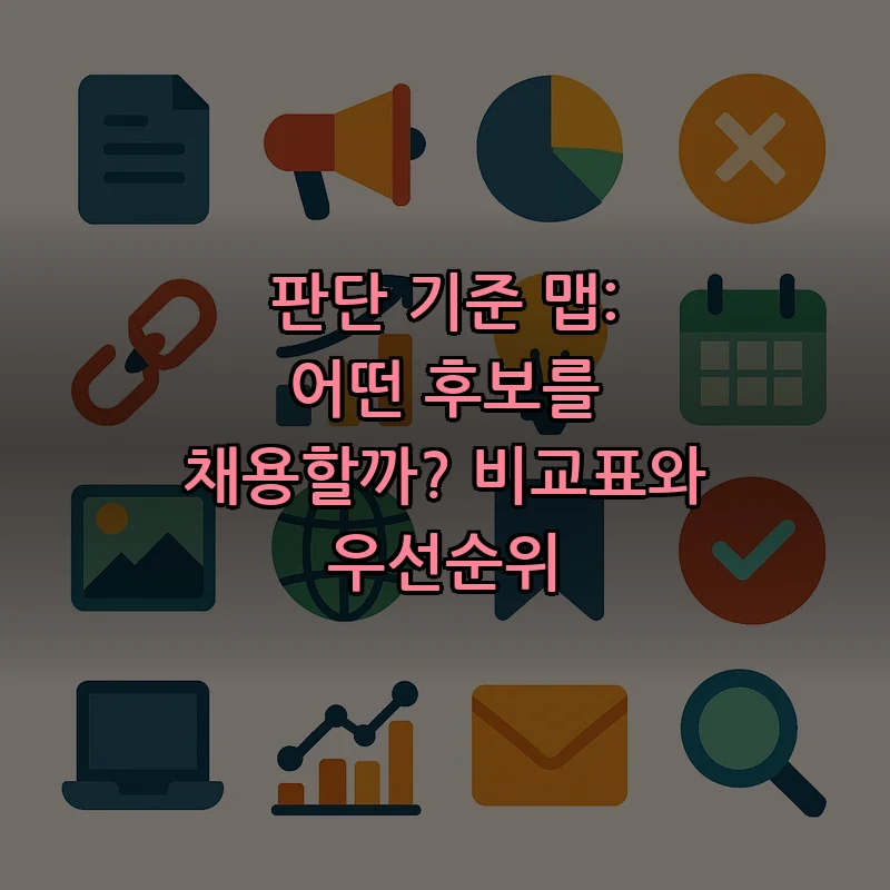 판단 기준 맵: 어떤 후보를 채용할까? 비교표와 우선순위