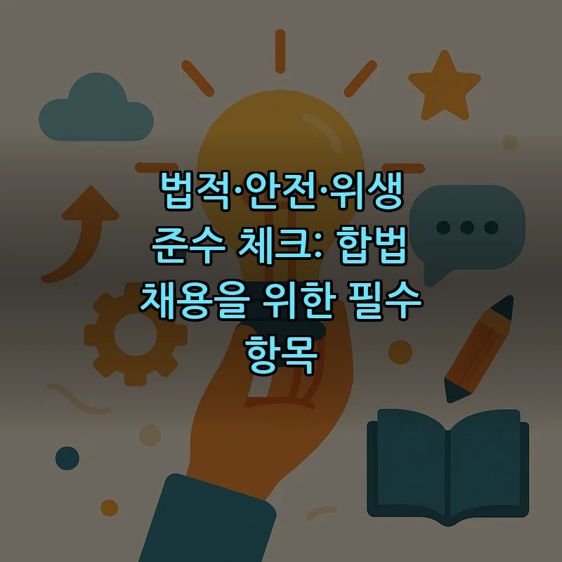 법적·안전·위생 준수 체크: 합법 채용을 위한 필수 항목
