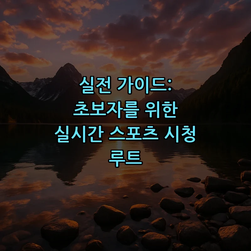 실전 가이드: 초보자를 위한 실시간 스포츠 시청 루트