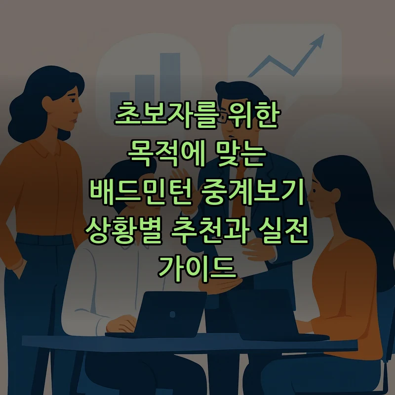초보자를 위한 목적에 맞는 배드민턴 중계보기 상황별 추천과 실전 가이드 커버 이미지