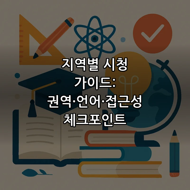 지역별 시청 가이드: 권역·언어·접근성 체크포인트