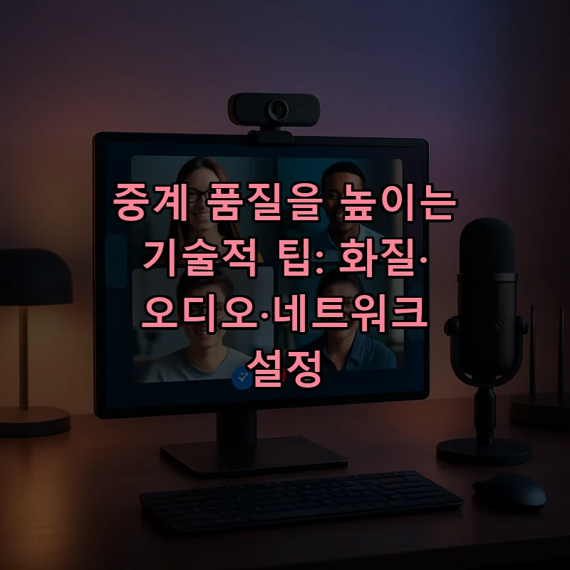 중계 품질을 높이는 기술적 팁: 화질·오디오·네트워크 설정