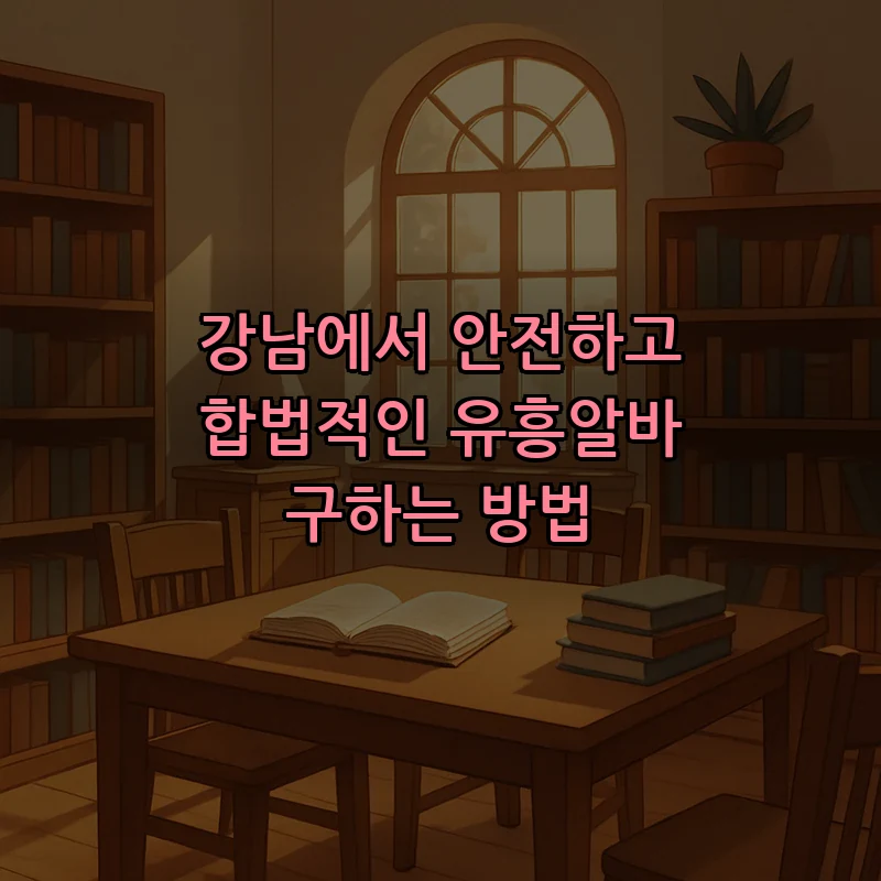 강남에서 안전하고 합법적인 유흥알바 구하는 방법
