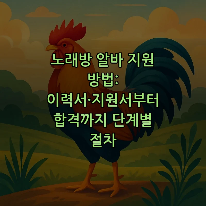 노래방 알바 지원 방법: 이력서·지원서부터 합격까지 단계별 절차