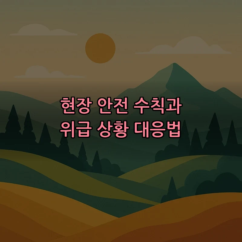 현장 안전 수칙과 위급 상황 대응법