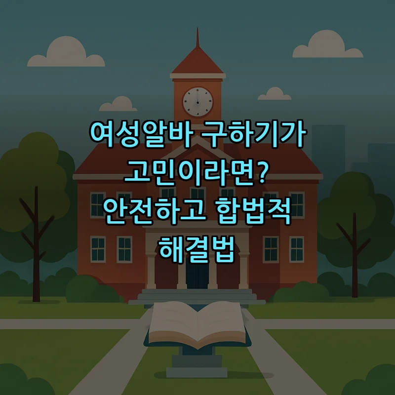 여성알바, 안전하고 합법적으로 구하는 법