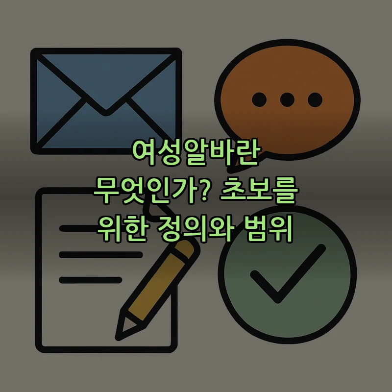 여성알바란 무엇인가? 초보를 위한 정의와 범위