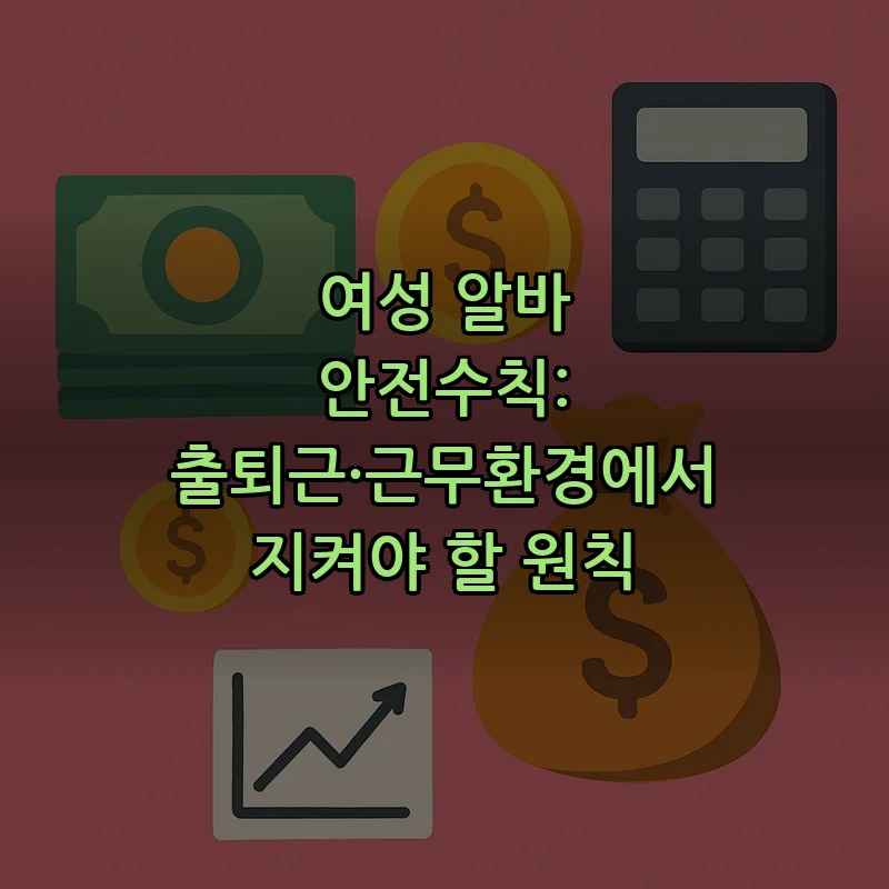 여성 알바 안전수칙: 출퇴근·근무환경에서 지켜야 할 원칙