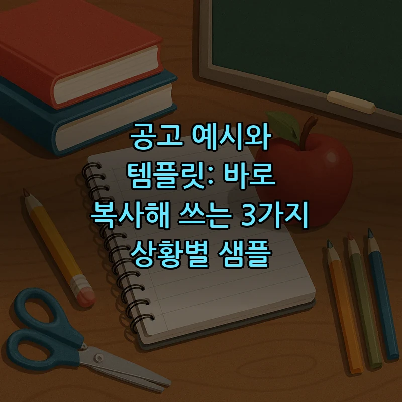 공고 예시와 템플릿: 바로 복사해 쓰는 3가지 상황별 샘플