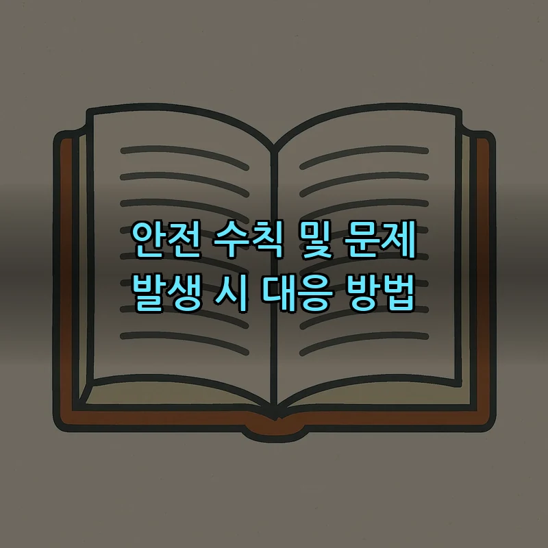 안전 수칙 및 문제 발생 시 대응 방법