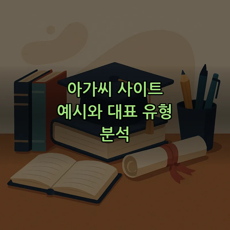 아가씨 사이트 예시와 대표 유형 분석