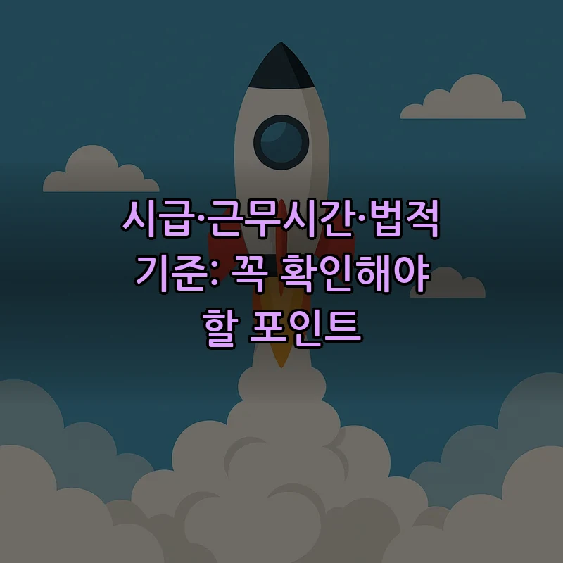 시급·근무시간·법적 기준: 꼭 확인해야 할 포인트