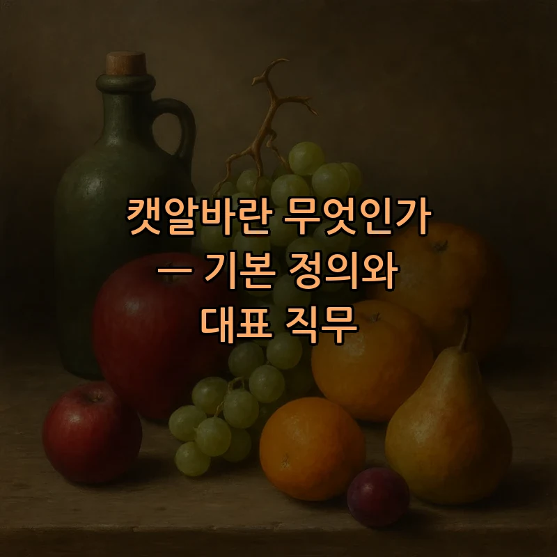 캣알바란 무엇인가 — 기본 정의와 대표 직무