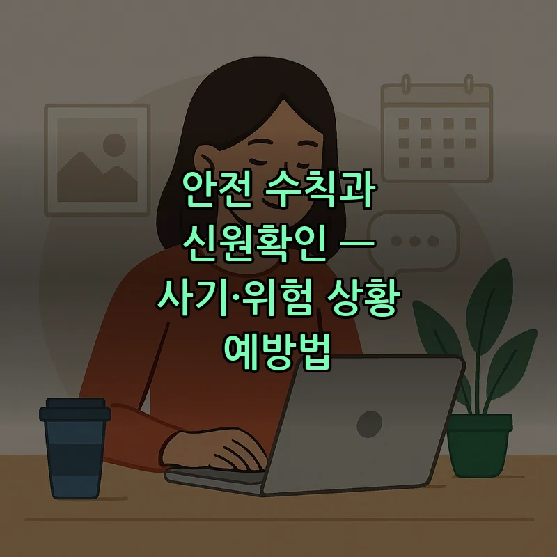 안전 수칙과 신원확인 — 사기·위험 상황 예방법
