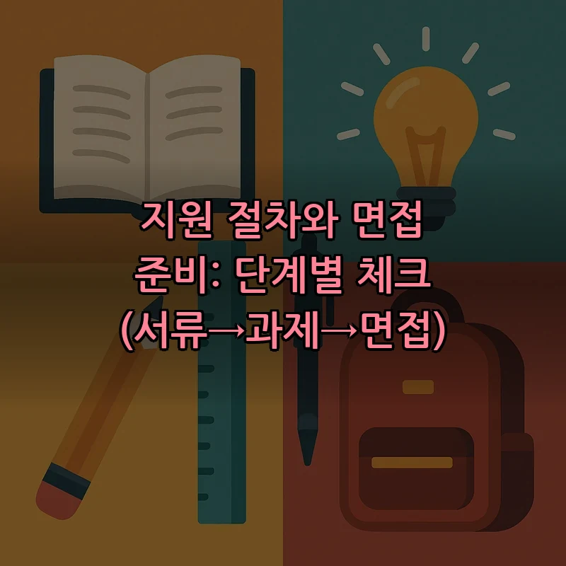 지원 절차와 면접 준비: 단계별 체크(서류→과제→면접)