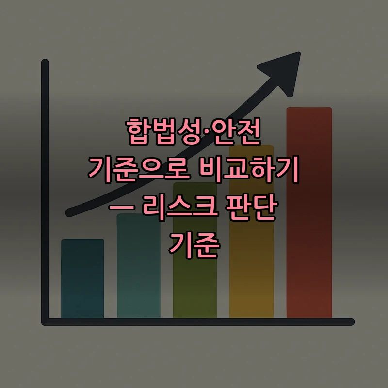 합법성·안전 기준으로 비교하기 — 리스크 판단 기준