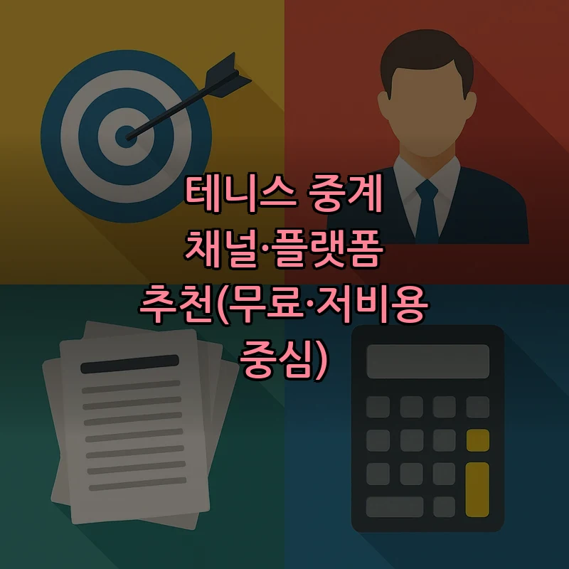 테니스 중계 채널·플랫폼 추천(무료·저비용 중심)